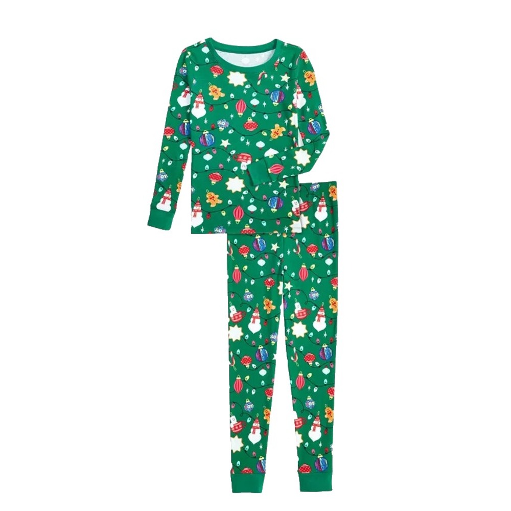 Holiday Lane Youth Kids Size 12 Cotton Snug Fitting 2 Piece Pajamas Ornament 007